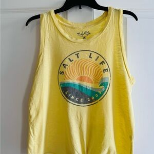 Salt Life Yellow Graphic Sleeveless Tank Top